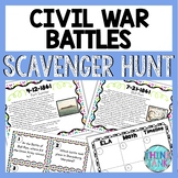Civil War Battles Scavenger Hunt - Reading Comprehension Stations
