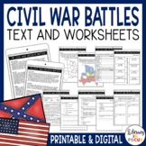 Civil War Battles Worksheets and Activities | Battle Map |