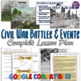 Civil War Battles and Events 1-Day Lesson Plan Bundle