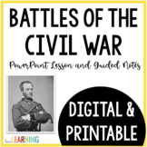 Civil War Battles and Surrender Slides Lesson and Notes Activity