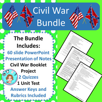 Preview of Civil War Bundle – Upper Elementary – No Prep, Print & Go
