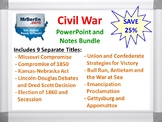 Civil War PowerPoint and Notes Bundle
