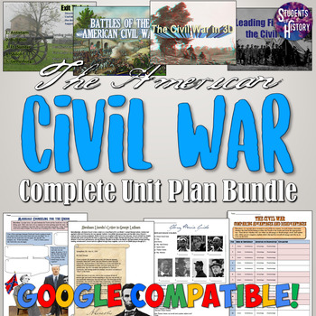 Preview of American CIVIL WAR UNIT PLAN Bundle ⭐ Battles, Maps, Worksheets, Activities
