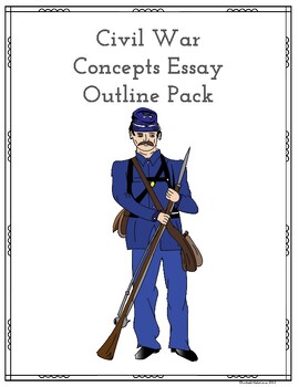 Preview of Civil War Concept Essay Outline - Teaching Guide and Student Sheet