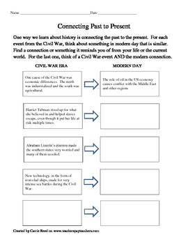 civil war critical thinking questions