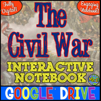 Preview of Civil War DIGITAL Interactive Notebook Activities + Causes of Civil War Notebook