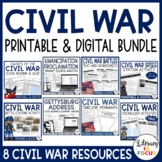 Civil War Activities and Worksheets Printable and Digital 