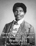 Civil War: Dred Scott Decision in 6 Minutes Video Worksheet