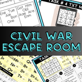 Civil War Escape Room, Civil War Escape Room for 3rd-8th G