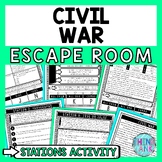 Civil War Escape Room Stations - Reading Comprehension Act