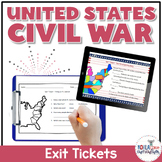 Civil War Exit Tickets | Printable and Digital