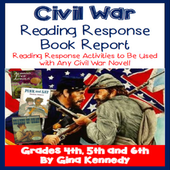 Preview of Civil War Book Report, Use With Any Children's or Teen's Civil War Novel