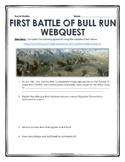 Civil War - First Battle of Bull Run - Webquest with Key