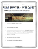 Civil War - Fort Sumter - Webquest with Key