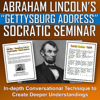 Preview of Civil War - Gettysburg Address - Socratic Seminar with Rubric