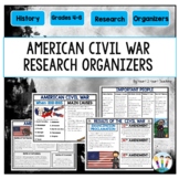 Civil War Graphic Organizers for Research Reports | Guided