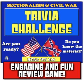 Preview of Civil War Review Game | Review Major Concepts of Civil War + Sectionalism