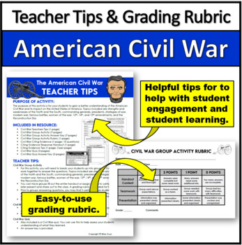 Civil War Activities by Wise Guys | Teachers Pay Teachers