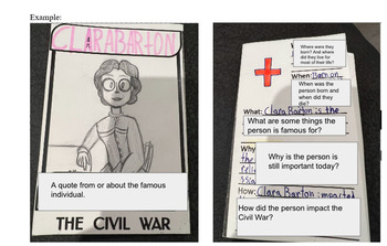 Preview of Civil War Major Figures Baseball Card Mini-Project (Example included!)