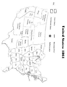 Civil War Map Activity by Alissa's Social Studies Resources | TPT