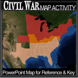 Civil War Map Activity - Optional Step by Step PowerPoint