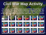 Civil War Map Activity - fun, easy, engaging follow-along 