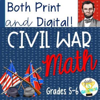 Civil War Math Activities by Grade 5 Greatness | TpT