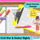 Civil War Non-Fiction Reading Passage : Social Studies US 