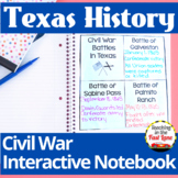 Civil War in Texas Interactive Notebook Kit - Texas History