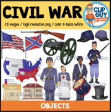 Civil War Objects Clip Art Bundle {Clip Guy Graphics ClipArt}
