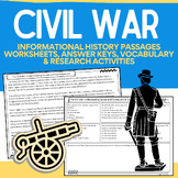 Civil War Packet: No-Prep Informational History Passages &
