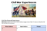 Civil War Personal Experiences 
