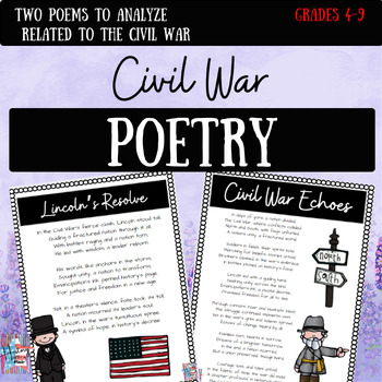 Preview of Civil War Poetry Analysis; Figurative Language; Cross Curricular; ELA/SS
