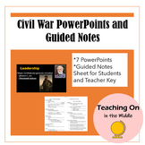 Civil War | PowerPoints | Guided Notes | North Carolina