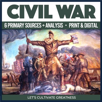 Preview of Civil War Primary Sources Activity Analysis Worksheets 6-Pack
