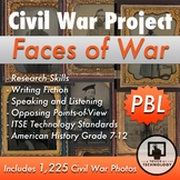 Civil War Project PBL Faces of War with over 1200 Images!