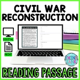 Civil War Reconstruction DIGITAL Reading Passage and Quest