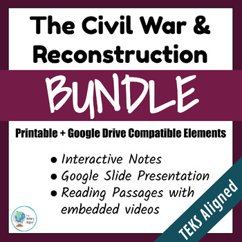 Preview of The Civil War & Reconstruction Unit BUNDLE