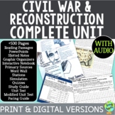 Civil War & Reconstruction Unit - Lessons - Reading Activi