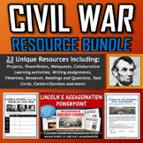 Civil War - Resource Bundle (Projects, PPT's, Assignments,