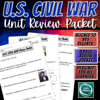 Preview of United States Civil War Review Packet
