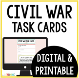 Civil War Review Task Cards Activity with Google Forms™ 