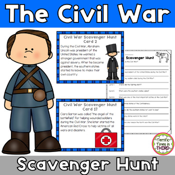 Preview of Civil War Scavenger Hunt - Battles, Causes, Important Figures and More