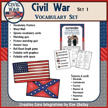 Preview of Civil War Set 1 Vocabulary