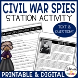 Civil War Spies Station Activity and Worksheets | Printabl