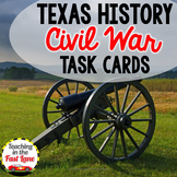 Civil War in Texas Task Cards - Texas History Activity for
