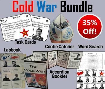 Preview of Cold War Task Cards and Activities Bundle