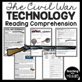 Civil War Technology Reading Comprehension Worksheet