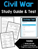 Civil War Study Guide and Test