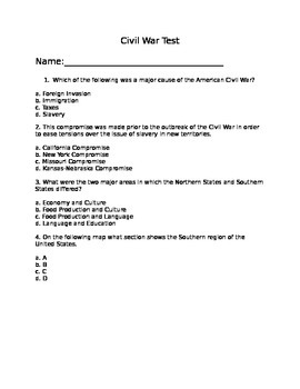 the civil war document based questions and essay answer key